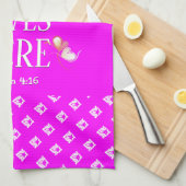 Hot Pink | LEVENDE LEVENS HIER | Stijlvol Theedoek (Quarter Fold)