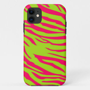 Hot Pink Limoen Zebra Mate ID™ iPhone 5 Hoesje
