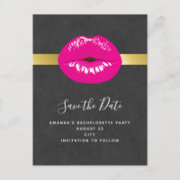 Hot Pink Lips Glamoureuze Illustratie De datum ops