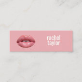 Hot Pink Lips Make-up Visitekaartje (Voorkant)