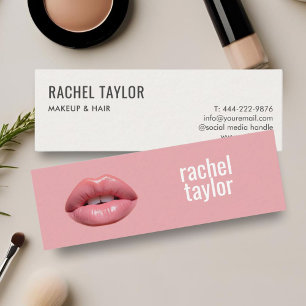Hot Pink Lips Make-up Visitekaartje