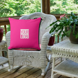 Hot Pink - logo toevoegen Buitenkussen