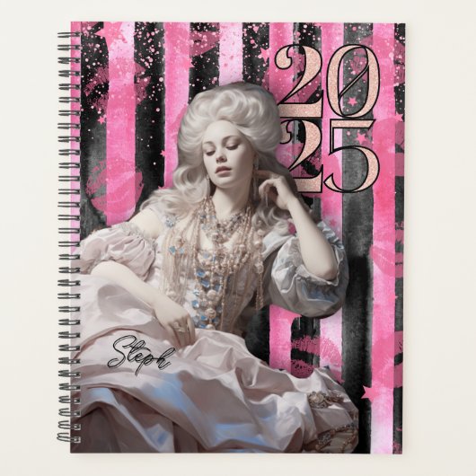  Hot Pink Marie Antoinette Geïnspireerd Planner (Voorkant)