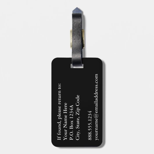 Hot Pink Metallic Glitter Modern Elegant Monogram Bagagelabel (Achterkant verticaal)