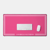 Hot Pink Minimalist Monogram (Clavier et souris)