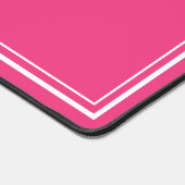 Hot Pink Minimalist Monogram Bureaumat (Hoek)