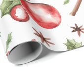 Hot Pink Modern Groovy kerst Cadeaupapier (Rol Hoek)