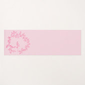 Hot Pink Modern Script Girly Monogram Naam Yogamat (Voorkant (horizontaal))