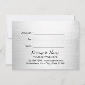 Hot Pink Modern Spa Beauty Salon Gift Certificate (Achterkant)