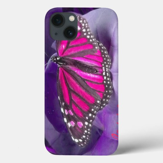 HOT PINK Monarch Butterfly iPad-draagtas Case-Mate iPhone Case (Achterkant)