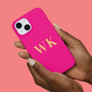 Hot Pink Monogram Initialen