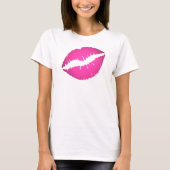 Hot Pink Ombre Lipstick Kiss T-shirt (Voorkant)