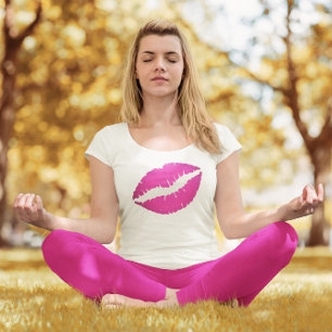 Hot Pink Ombre Lipstick Kiss T-shirt