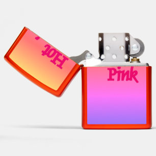 Hot Pink omgekeerde iriserende zippo aansteker
