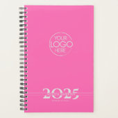 Hot Pink overlappende tekst Logo wekelijks Planner (Voorkant)