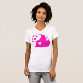 HOT PINK PANDA BEER T T-SHIRT (Voorkant volledig)