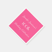 Hot Pink Papieren servetten, 100ste verjaardagsfee Servetten (Hoek)