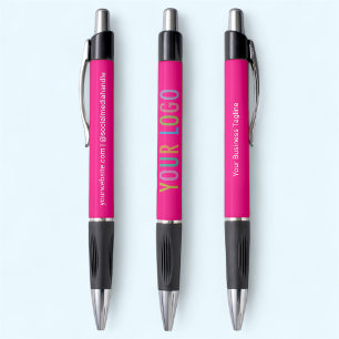 Hot Pink Pennen Business Logo Gedrukt Promotioneel