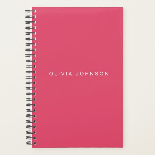 Hot Pink | Planificateur Spiral Weekly/Monthly 202 (Devant)