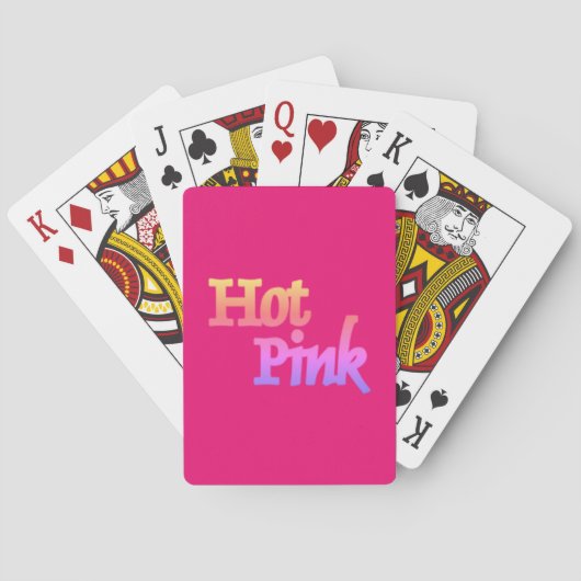 Hot Pink Poker speelkaarten (Achterkant)