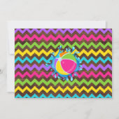 Hot Pink Pool verjaardagsbas gecombineerde sibling Kaart (Achterkant)