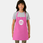 Hot Pink Professional Custom Business Logo Kinder Schort (Insitu)