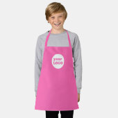 Hot Pink Professional Custom Business Logo Kinder Schort (Gedragen)