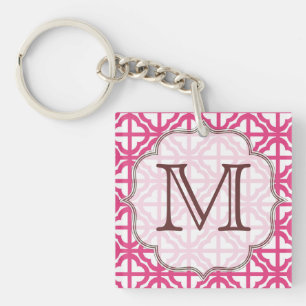 Hot Pink Quarterfoil-Sleutelhanger Sleutelhanger