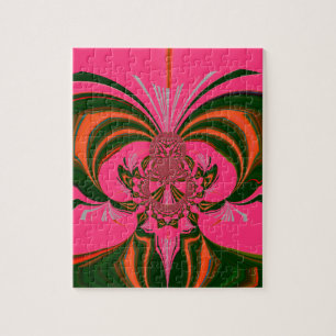 Hot Pink Red Golden Green Legpuzzel