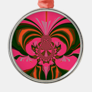 Hot Pink Red Golden Green Metalen Ornament
