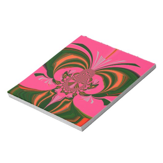 Hot Pink Red Golden Green Notitieblok (Gedraaid)