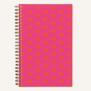 Hot Pink & Romance Hartpatroon Notitieboek