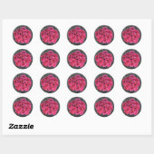 Hot Pink Rose Boeket & Barnwood Sticker (Vel)