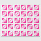 Hot Pink Rugby Cadeaupapier (Vlak)