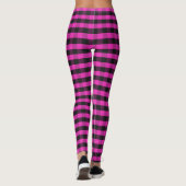 Hot Pink Rustic Buffalo Plaid Lumberjack Check Leggings (Achterkant)