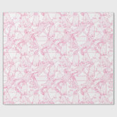 Hot Pink Scribble Cats – modern cute Pattern Cadeaupapier (Vlak)