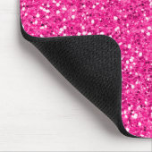 Hot Pink Shimmer Glitter Muismat (Hoek)