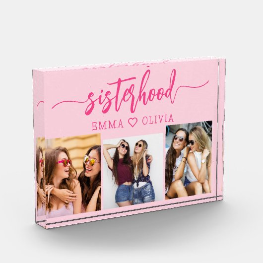 Hot Pink Sisterhood Sisters 3 Fotocollage Fotoblokken (Links)