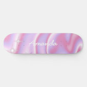 Hot Pink skateboard girly tendance rétro (Horz)