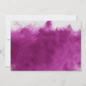 Hot pink smoke effect monogram notitiekaartje (Achterkant)