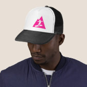 Hot Pink Snowboarding Trucker Pet (In situ)