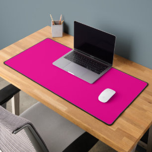 Hot Pink Solid Color Desk Mat