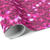 Hot Pink Sparkly Glittery Girly Cadeaupapier (Rol Hoek)