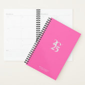 Hot Pink Split Jaar Spiral Wekelijks Planner (Display)