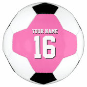 Hot Pink Sporty Team Jersey Voetbal (Voorkant)
