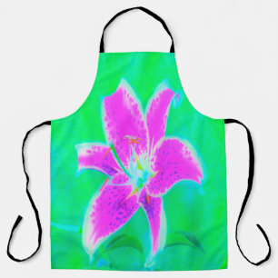 Hot Pink Stargazer Lily op Turquoise en Green Schort