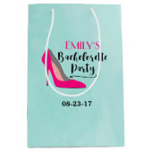Hot Pink Stiletto High Hiel Bachelorette Party Medium Cadeauzakje (Voorkant)