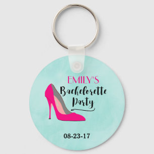 Hot Pink Stiletto High Hiel Bachelorette Party Sleutelhanger