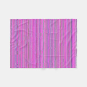 Hot Pink Stripes Fleece Blanket Deken