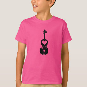 Hot Pink Violin T Shirt